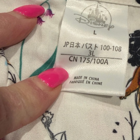 Disney White Pajama Set with Colorful Cartoon Characters - Picture 4 of 7